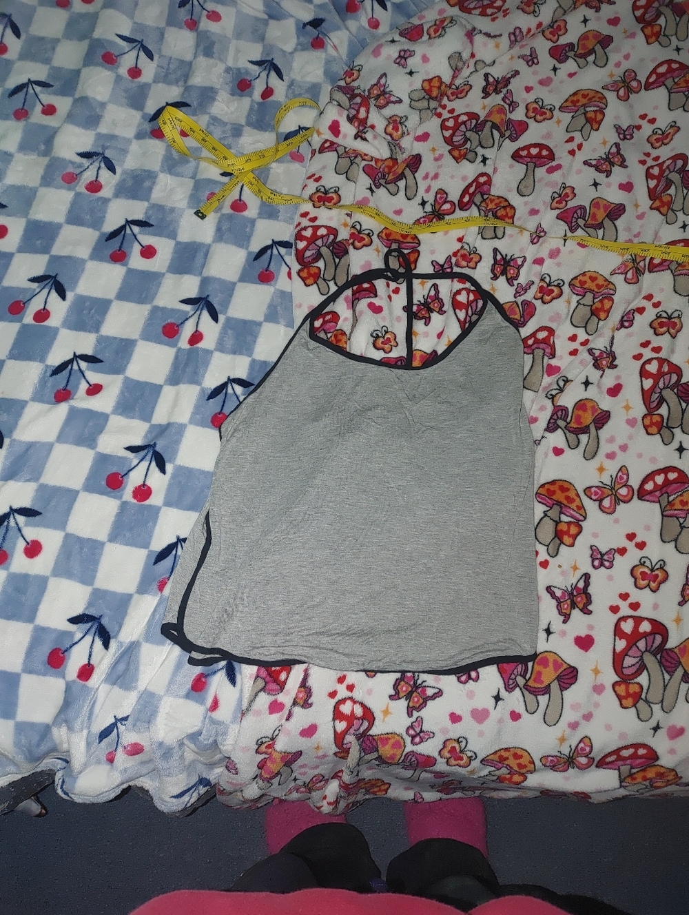 Gray Tank Top with Black Trim